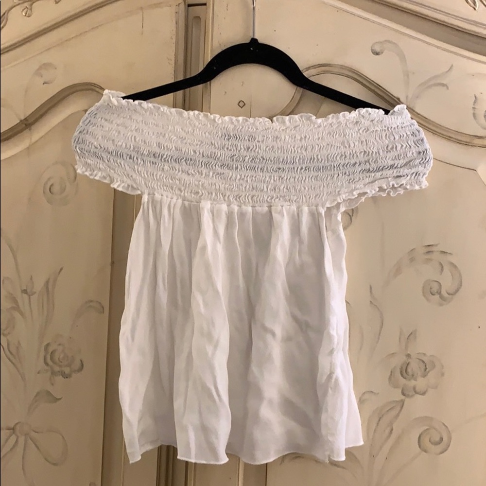 Brandy Melville Off The Shoulder Flowey Top